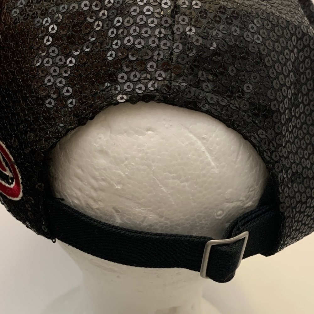 Arizona Diamondbacks 47 Black Cap with Red and Silver Sequins MLB - Picture 5 of 10